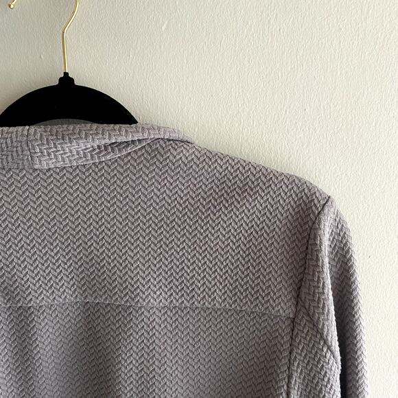 Calvin Klein Gray Knit Open Drape Front jacket size Large - Picture 6 of 6
